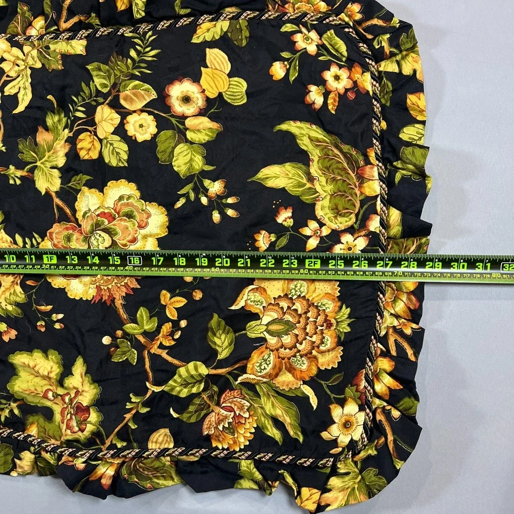 Set Of 2 Croscill Home Standard Pillow Shams Multi Floral Cotton Bedding Decor